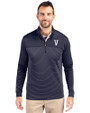 Villanova Wildcats College Vault Cutter & Buck Traverse Stretch Eco Stripe Quarter Zip Mens Big and Tall Pullover Liberty Navy Front