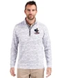 Delaware Fightin' Blue Hens College Vault Cutter & Buck Traverse Stretch Eco Camo Print Quarter Zip Mens Pullover Charcoal Front