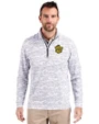 Missouri Tigers College Vault Cutter & Buck Traverse Stretch Eco Camo Print Quarter Zip Mens Pullover Charcoal Front
