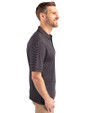 Grambling Tigers College Vault Cutter & Buck Forge Pencil Stripe Stretch Mens Polo Black Side