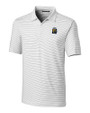FIU Panthers College Vault Cutter & Buck Forge Pencil Stripe Stretch Mens Polo White Mannequin