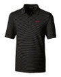 New Mexico State Aggies College Vault Cutter & Buck Forge Pencil Stripe Stretch Mens Polo Black Mannequin