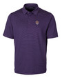 LSU Tigers College Vault Cutter & Buck Forge Pencil Stripe Stretch Mens Polo CLP_MANN_HG 1