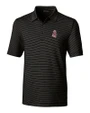 Washington State Cougars College Vault Cutter & Buck Forge Pencil Stripe Stretch Mens Polo Black Mannequin
