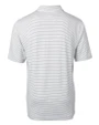 Washington State Cougars College Vault Cutter & Buck Forge Pencil Stripe Stretch Mens Polo White Mannequin Back
