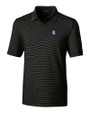 Fresno State Bulldogs College Vault Cutter & Buck Forge Pencil Stripe Stretch Mens Polo Black Mannequin