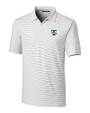 Tulane Green Wave College Vault Cutter & Buck Forge Pencil Stripe Stretch Mens Polo White Mannequin