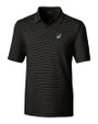 Portland State Vikings College Vault Cutter & Buck Forge Pencil Stripe Stretch Mens Polo Black Mannequin