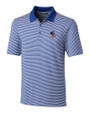 Delaware Fightin' Blue Hens College Vault Cutter & Buck Forge Tonal Stripe Stretch Mens Polo Tour Blue Mannequin