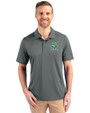 Marshall Thundering Herd College Vault Cutter & Buck Prospect Eco Textured Stretch Recycled Mens Big & Tall Polo Elemental Grey Front