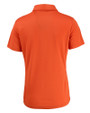 Virginia Tech Hokies College Vault Cutter & Buck Prospect Recycled Featherlight Stretch Womens Polo College Orange Mannequin Back