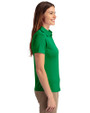 Marshall Thundering Herd College Vault Cutter & Buck Prospect Eco Textured Stretch Recycled Womens Short Sleeve Polo Kelly Green Side