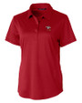 Louisville Cardinals College Vault Cutter & Buck Prospect Eco Textured Stretch Recycled Womens Short Sleeve Polo Cardinal Red Mannequin