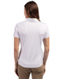 Grambling Tigers College Vault Cutter & Buck Prospect Eco Textured Stretch Recycled Womens Short Sleeve Polo White Back