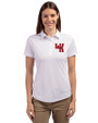 Western Kentucky Hilltoppers College Vault Cutter & Buck Prospect Eco Textured Stretch Recycled Womens Short Sleeve Polo White Front