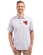 Western Kentucky Hilltoppers College Vault Cutter & Buck Virtue Eco Pique Botanical Print Recycled Mens Polo Polished Medium Gray Front