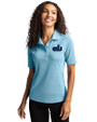 Old Dominion Monarchs College Vault Cutter & Buck Virtue Eco Pique Recycled Womens Polo Atlas Light Blue Front