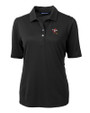 Louisville Cardinals College Vault Cutter & Buck Virtue Eco Pique Recycled Womens Polo Black Mannequin