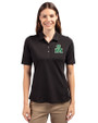 Marshall Thundering Herd College Vault Cutter & Buck Virtue Eco Pique Recycled Womens Polo Black Front