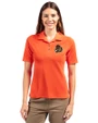Oregon State Beavers College Vault Cutter & Buck Virtue Eco Pique Recycled Womens Polo College Orange Front