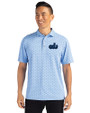 Old Dominion Monarchs College Vault Cutter & Buck Virtue Eco Pique Tile Print Recycled Mens Polo Atlas Light Blue Front