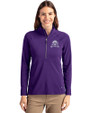 Northwestern Wildcats College Vault Cutter & Buck Adapt Eco Knit Stretch Recycled Womens Half Zip Pullover College Purple Front