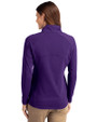 Texas Christian Horned Frogs College Vault Cutter & Buck Adapt Eco Knit Stretch Recycled Womens Half Zip Pullover College Purple Back