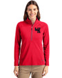 Western Kentucky Hilltoppers College Vault Cutter & Buck Adapt Recycled Soft Knit Stretch Womens Half Zip Pullover Red Front
