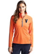 Virginia Hoos College Vault Cutter & Buck Adapt Eco Knit Stretch Recycled Womens Half Zip Pullover College Orange Front
