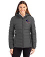 Delaware Fightin' Blue Hens College Vault Cutter & Buck Mission Ridge Repreve® Eco Insulated Womens Puffer Jacket Elemental Grey Front
