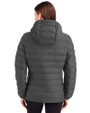 Delaware Fightin' Blue Hens College Vault Cutter & Buck Mission Ridge Repreve® Eco Insulated Womens Puffer Jacket Elemental Grey Back