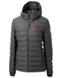 Utah Utes College Vault Cutter & Buck Mission Ridge Repreve® Eco Insulated Womens Puffer Jacket Elemental Grey Mannequin