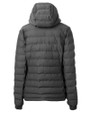 Utah Utes College Vault Cutter & Buck Mission Ridge Repreve® Eco Insulated Womens Puffer Jacket Elemental Grey Mannequin Back