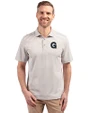 Gonzaga Bulldogs College Vault Cutter & Buck Virtue Recycled Stripe Featherlight Pique Mens Big & Tall Polo Polished Medium Gray Front