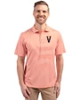 Virginia Hoos College Vault Cutter & Buck Virtue Eco Pique Stripe Recycled Mens Big and Tall Polo College Orange Front