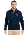 Gonzaga Bulldogs College Vault Cutter & Buck Cascade Eco Sherpa Mens Big & Tall Fleece Jacket Navy Blue Front