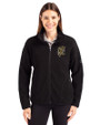 Grambling Tigers College Vault Cutter & Buck Cascade Eco Fleece Womens Full Zip Jacket Black Front