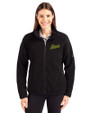 George Mason Patriots College Vault Cutter & Buck Cascade Eco Fleece Womens Full Zip Jacket Black Front
