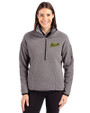 George Mason Patriots College Vault Cutter & Buck Cascade Eco Fleece Womens Pullover Jacket Elemental Grey/Black Front