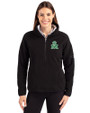 Marshall Thundering Herd College Vault Cutter & Buck Cascade Eco Fleece Womens Pullover Jacket Black Front