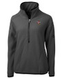 Louisville Cardinals College Vault Cutter & Buck Cascade Eco Fleece Womens Pullover Jacket Elemental Grey/Black Mannequin