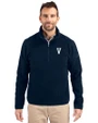 Villanova Wildcats College Vault Cutter & Buck Cascade Eco Fleece Mens Quarter Zip Jacket Navy Blue Front