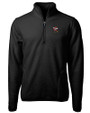 Louisville Cardinals College Vault Cutter & Buck Cascade Eco Fleece Mens Quarter Zip Jacket Black Mannequin
