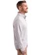 TCU Horned Frogs Cutter & Buck Virtue Eco Pique Micro Stripe Recycled Mens Big & Tall Quarter Zip Polished/White Side