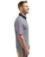 Butler Bulldogs Cutter & Buck Virtue Eco Pique Micro Stripe Recycled Mens Polo Navy Blue/White Side