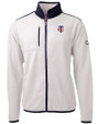 Minnesota Twins Cutter & Buck Cascade Eco Fleece Mens Full Zip Jacket Shell/Navy Blue Mannequin