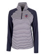 Minnesota Twins Cutter & Buck Forge Tonal Stripe Stretch Half Zip Womens Top Liberty Navy Mannequin