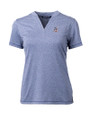 Minnesota Twins Stars & Stripes Cutter & Buck Forge Eco Heathered Stretch Womens Blade Top Indigo Heather Mannequin