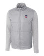 Minnesota Twins Cutter & Buck Stealth Recycled Hybrid Quilted Mens Windbreaker Jacket Polished Medium Gray Mannequin