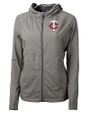 Minnesota Twins Cutter & Buck Adapt Eco Knit Hybrid Recycled Womens Full Zip Jacket Elemental Grey Mannequin